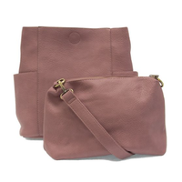 Vegan Leather Side Pocket Bucket Bag