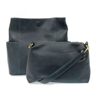 Vegan Leather Side Pocket Bucket Bag