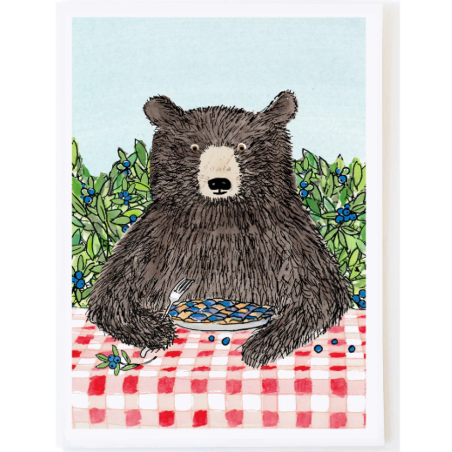 Bear with Blueberry Pie Card