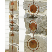 Flamed Circle Rain Chain