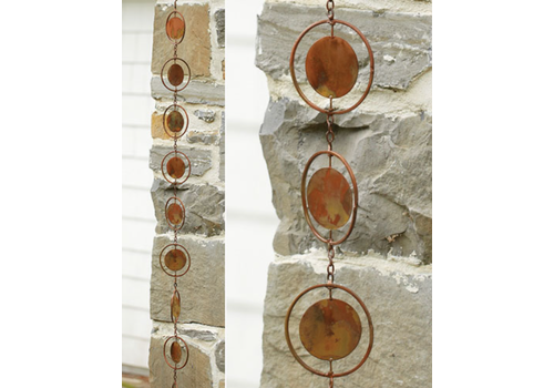  Flamed Circle Rain Chain 