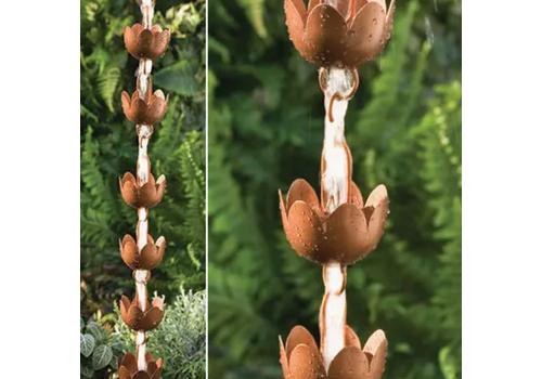  Flamed Lily Cup Rain Chain 