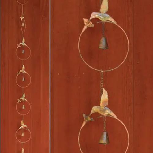  Flamed Hummingbird Rain Chain 