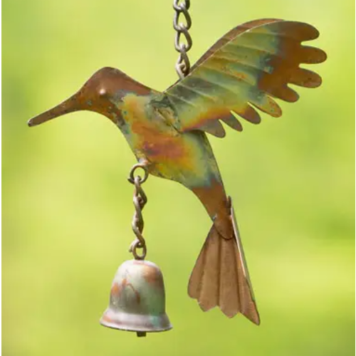  Flamed Hummingbird with Bell Ornament 