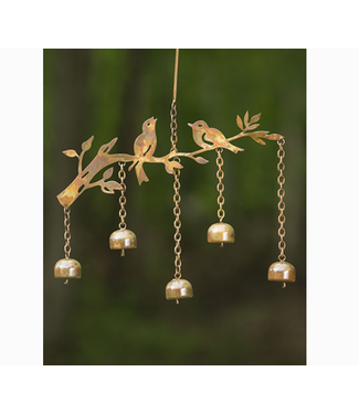 Flamed Birds with Bells Wind Chime