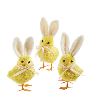 6" Yellow Easter Chick with Bunny Ears