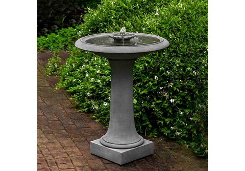 Campania International Camellia Birdbath Fountain   Campania International Camellia Birdbath Fountain