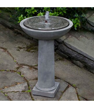 Campania International Hydrangea Leaves Birdbath Fountain