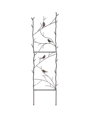 Trellis with Birds and Twigs