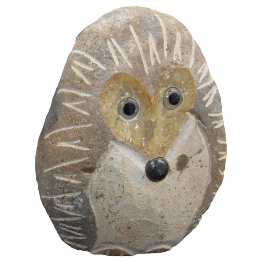 6" Boulder Standing Hedgehog