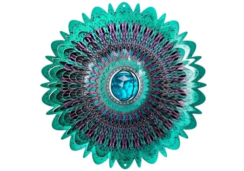  Spinfinity Designs Crystal Cosmic Mandala Wind Spinner with TAIL 