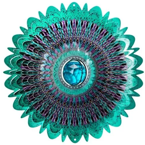  Spinfinity Designs Crystal Cosmic Mandala Wind Spinner with TAIL 