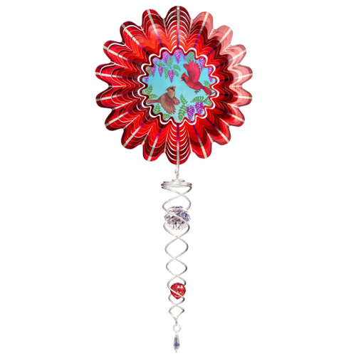  Spinfinity Designs Animated Cardinals Wind Spinner 