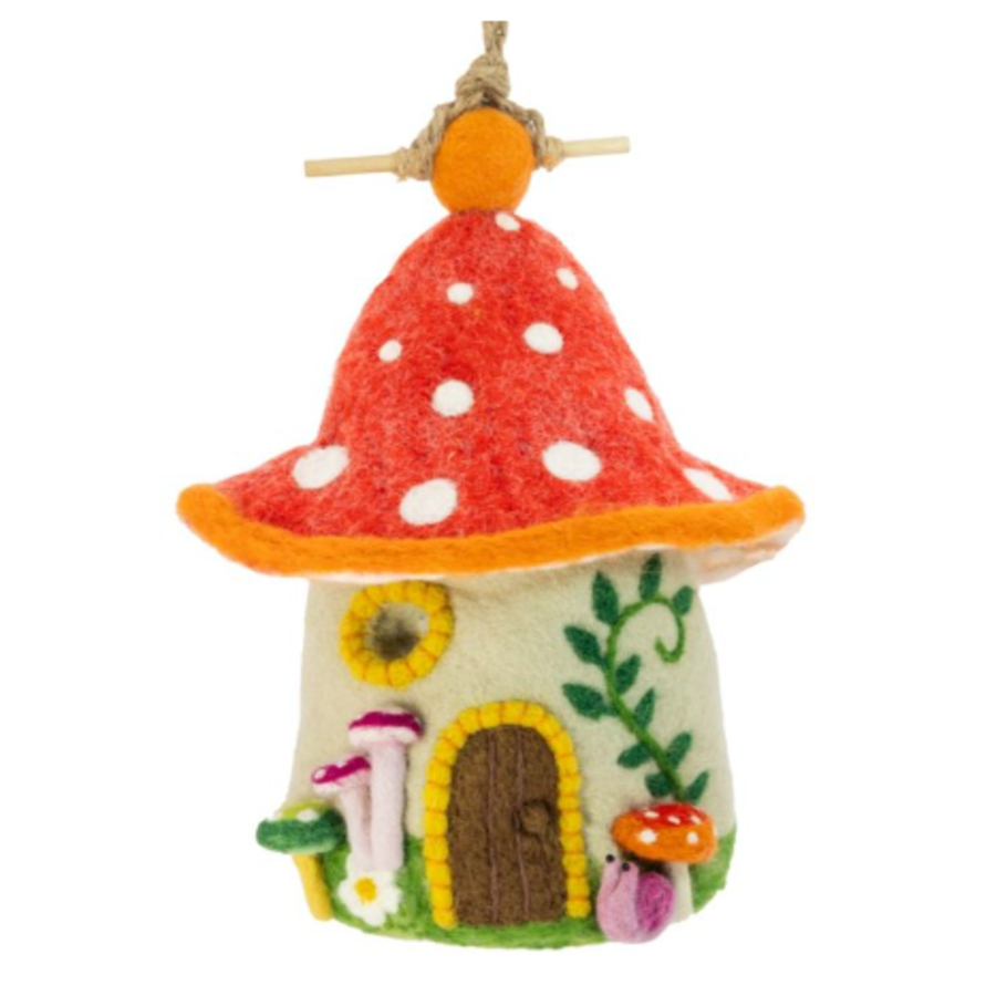 Fungi House Wool Birdhouse