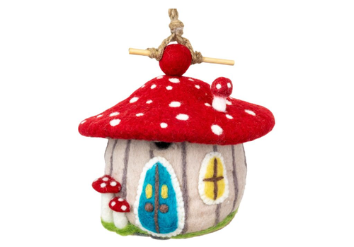 Forest Mushroom Wool Birdhouse   Forest Mushroom Wool Birdhouse