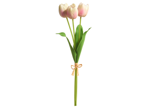  20" Real Touch Light Pink Tulip Bundle 