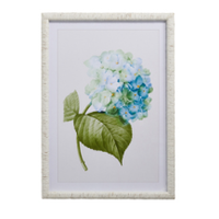 27.5" Blue Hydrangea Framed Wall Art
