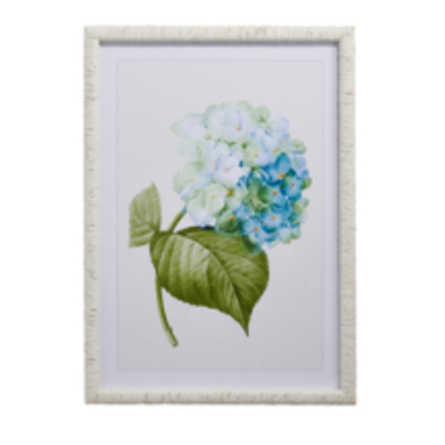 27.5" Blue Hydrangea Framed Wall Art