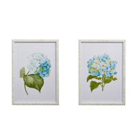 27.5" Blue Hydrangea Framed Wall Art