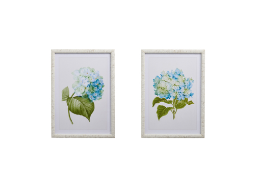  27.5" Blue Hydrangea Framed Wall Art 