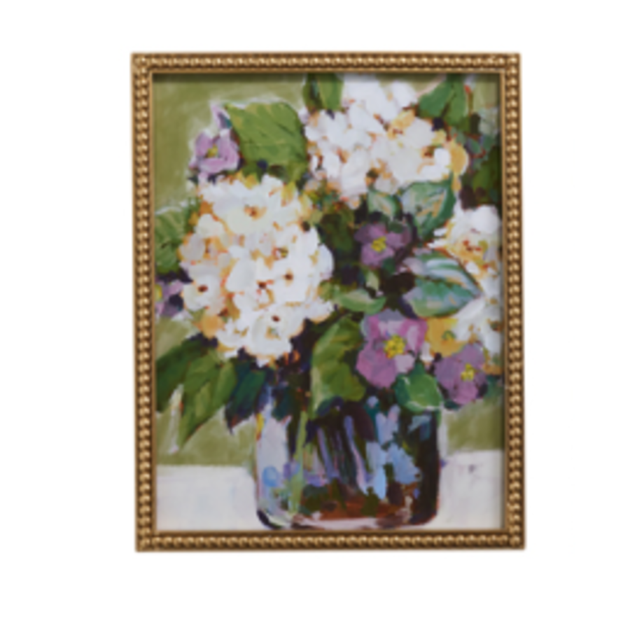 18" Hydrangea Vase Framed Wall Art