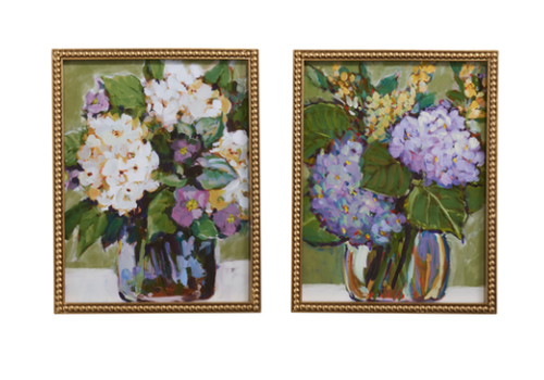 18" Hydrangea Vase Framed Wall Art   18" Hydrangea Vase Framed Wall Art