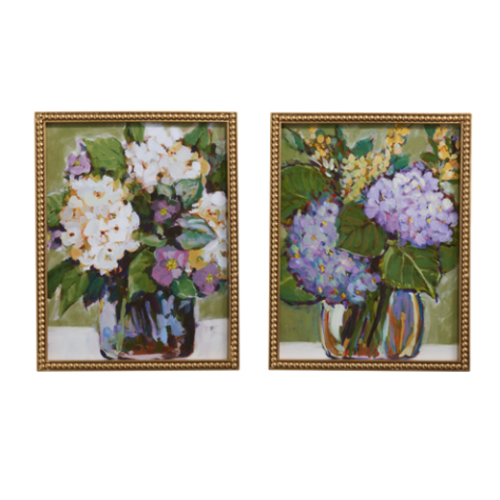 18" Hydrangea Vase Framed Wall Art   18" Hydrangea Vase Framed Wall Art