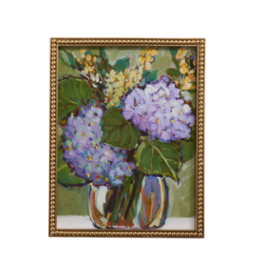 18" Hydrangea Vase Framed Wall Art