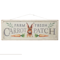 36" Distressed Carrot Patch Wall Art