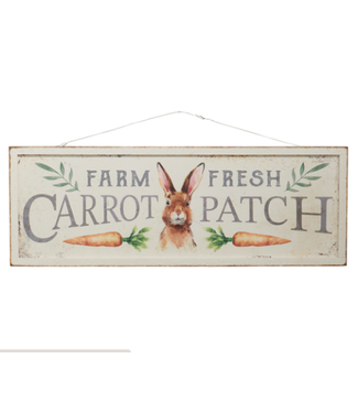 36" Distressed Carrot Patch Wall Art