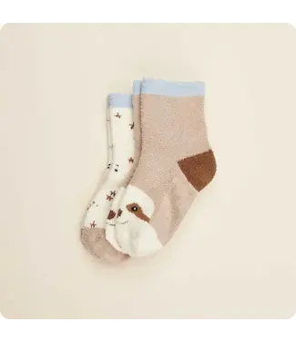 Warmies Sloth Crew Sock Set Small