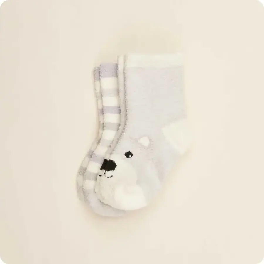 Marshmallow Bear Crew Sock Set Small