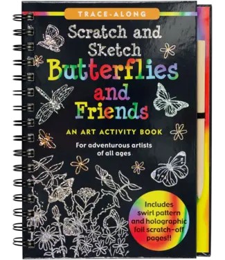 Peter Pauper Press Scratch & Sketch Butterflies & Friends