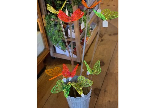  The Colored Petal Butterfly Acrylic Stake 