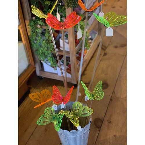  The Colored Petal Butterfly Acrylic Stake 