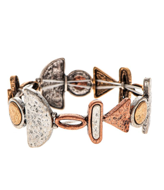 Rain Jewelry Collection Multimetal Organic Shapes Bracelet