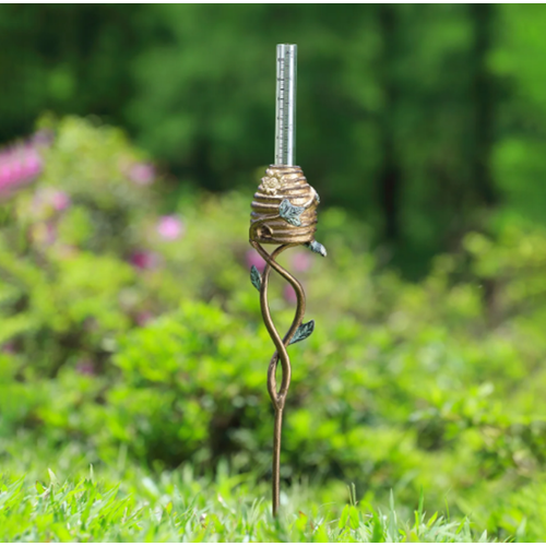  Bee & Beehive Rain Watcher Garden Stake 