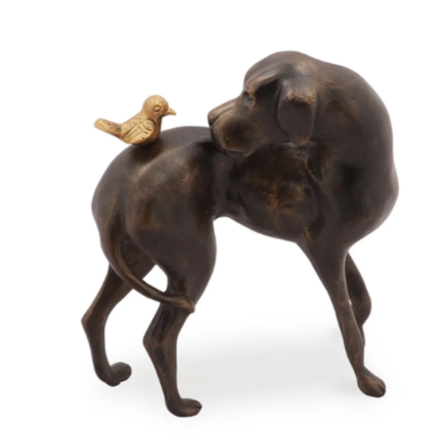 Dog & Bird Sculpture