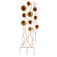 Copper Botanical Garden Trellis with Daisies