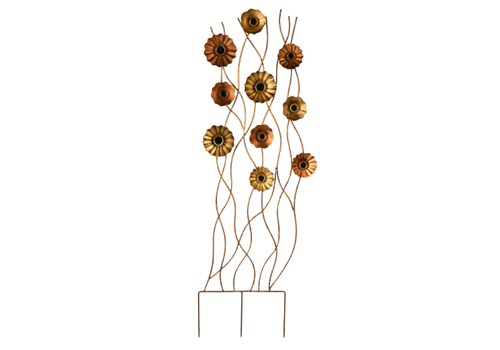  Copper Botanical Garden Trellis with Daisies 
