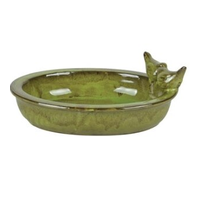 Ceramic Bird Bath with Birds