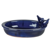 Ceramic Bird Bath with Birds
