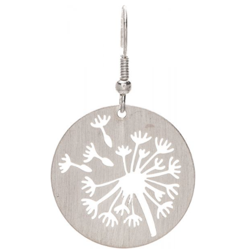  Rain Jewelry Collection Silver Dandelion Cutout Earrings 