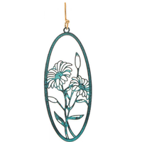 Patina Daisy Silhouette Earrings
