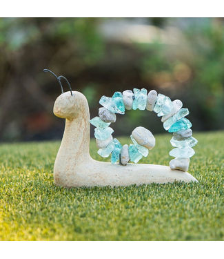 Garden Age Beach Pebble Snail - Stone & Glass