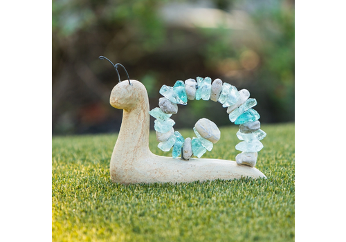  Garden Age Beach Pebble Snail - Stone & Glass 