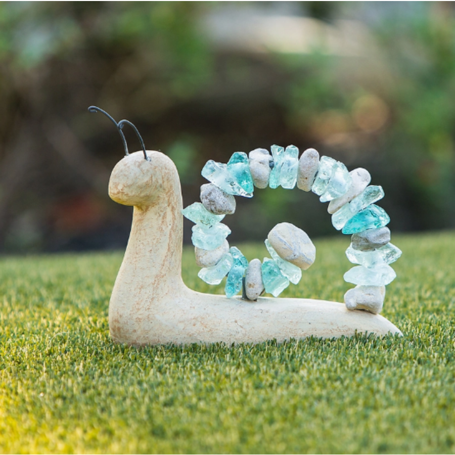 Beach Pebble Snail - Stone & Glass