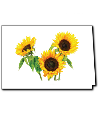 Earth sky water Three Sunflowers Card