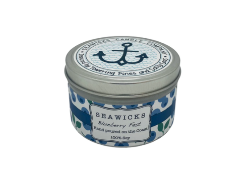  Seawicks Travel Tin 100% Soy Candle Blueberry Fest 