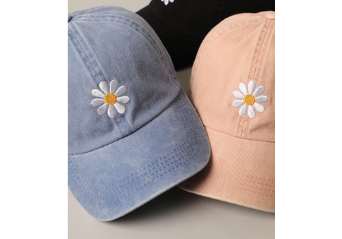  Fashion City Daisy Embrd Baseball Cap 